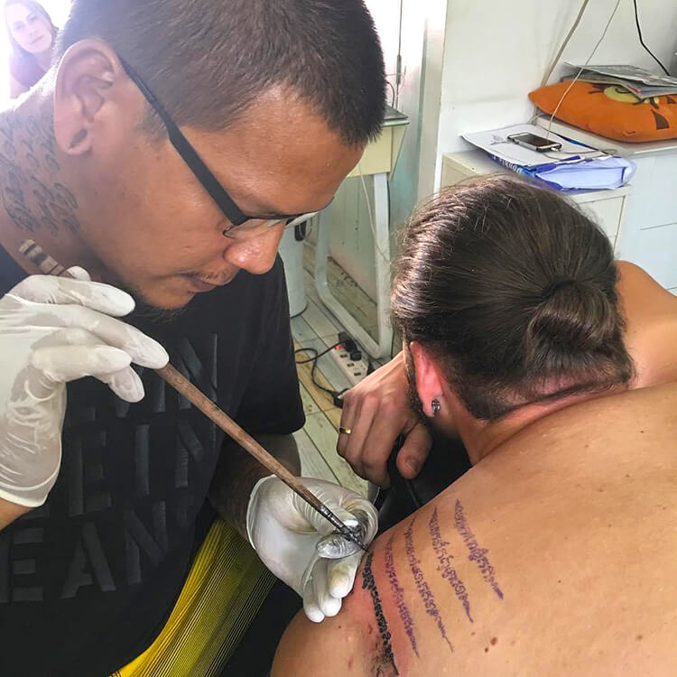 Tattoo uploaded by Mild tattoo studio at phi phi island • #sakyant  #sakyanttattoo #tattooart #tattooartist #bambootattoothailand #traditional  #tattooshop #at #mildtattoostudio #mildtattoophiphi #tattoophiphi  #phiphiisland #thailand #tattoodo #tattooink ...